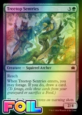 x1 Treetop Sentries BLB Bloomburrow MTG 201 FOIL COMMON M/NM 1x