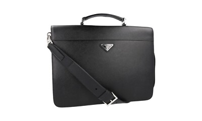 PRADA Saffiano Leder Work Bag / Aktentasche - 2VB019 - Schwarz - NEU