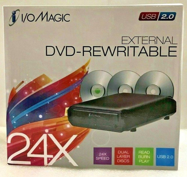 I/o Magic Corp IDVD24DLE External 24x DVD Writer USB 2.0 for sale ...