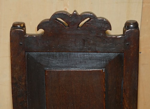 QUALITY ANTIQUE CIRCA 1660 CHARLES II ENGLISH OAK 17TH CENTURY OCCASIONAL CHAIR - Picture 6 of 16