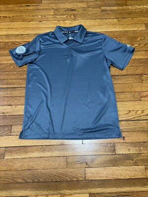 Adidas Climalite Mens Grind Polo Shirt Size Large Gray 2018 ESPY ESPN Golf NWT!