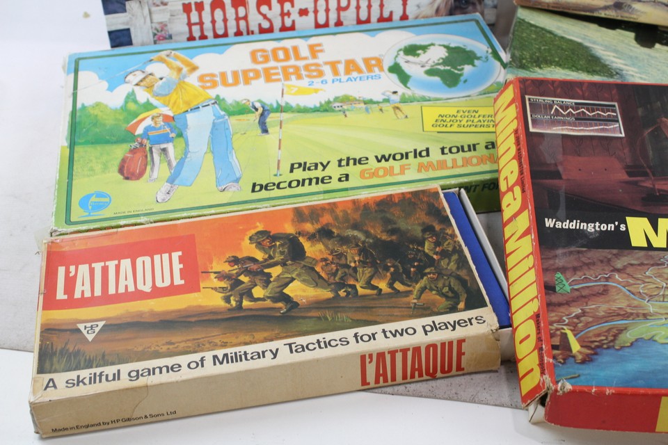 Vintage Board Games Job Lot Waddingtons Battle of The Little Big Horn