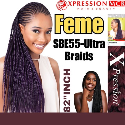 X-Pression Ultra Braid Hair (SBE55) 82'' Inch UK Seller