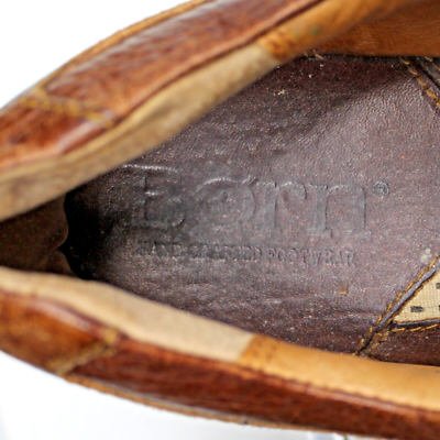 Born Split Toe Brown Pebbled Leather Lace Up Derby Shoe Sz  display picture 3