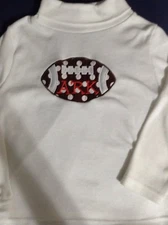Monogram Name Embroidered ARK Initials Boys Size 3T Football long sleeve shirt