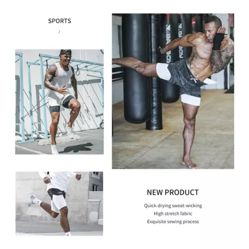 Men's Sports Training Running Bodybuilding Workout Fitness Shorts Gym Pants Run - Picture 11 of 23