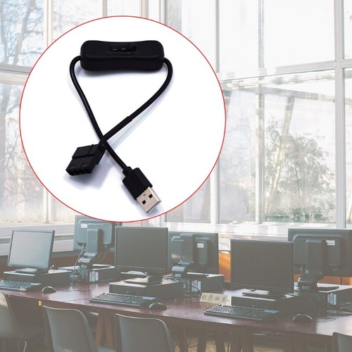 USB to 3/4-Pin 5V PWM CPU for Case Fan Connector USB to 3Pin/4Pin with ON/Off To - Afbeelding 2 van 8