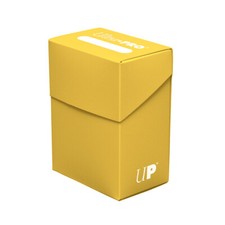 Ultra Pro Deck Box For Collectible Gaming Cards YELLOW Holds 80 Sleeved Cards