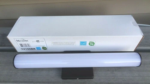 Maxim 52100BK Rail LED 18 inch Black Bath Vanity Wall Light 1-AC Integrated 12W - Picture 3 of 7