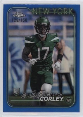 2024 Topps Chrome Rookies Blue Refractor /150 Malachi Corley #224 Rookie RC 1co7