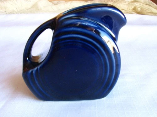 FIESTAWARE Mini DISC Pitcher Homer Laughlin COBALT BLUE Glaze 5oz CREAMER