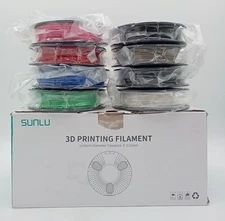 SUNLU 8ct PLA Matte Multicolor 3D Printer Filament Bundle, 1.75mm