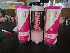 3/3 Packs Pink Tennis Balls 2 Wilson 1 Penn New