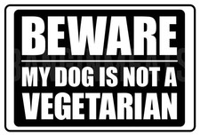 Funny Dog Sign Aluminum 8x12 Rectangle Custom Made Garage Barn Decor