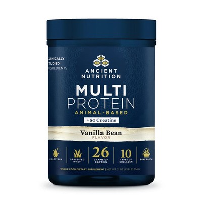 Ancient Nutrition Multi Protein Powder Animal Based + Creatine Vanilla Bean