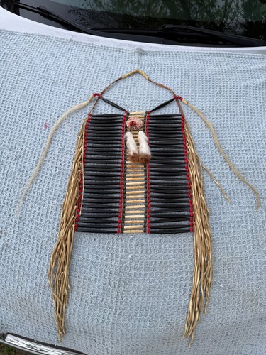 Decorative Native American Style Breastplate – Bone Hairpipe Beads – 10”x15”
