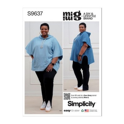 SIMPLICITY 9637 Schnittmuster Misses Damen Top & Leggings 20W-28W & 30W-38W