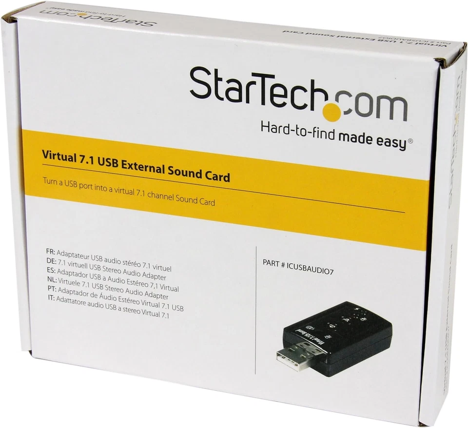 StarTech.com Virtual 7.1 USB Stereo Audio Adapter External Sound Card - Sound ca - Image 4 of 4