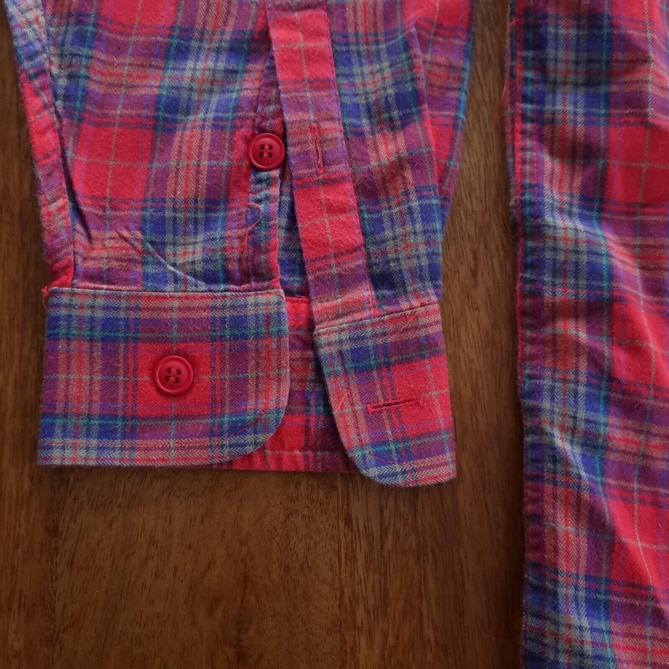 Camisa De Colección Patagonia Para Hombre L Roja A Cuadros Manga Larga Hecha en Portugal Foto 3 de 4