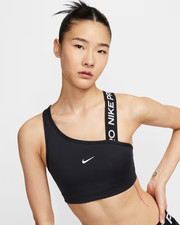 NIKE PRO SWOOSH WOMEN DRI-FIT MEDIUM S PADDED TRAINING BRA BLACK FV6526-NWT