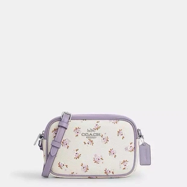 Borsa fotocamera Coach Cba70 Mini Jamie stampa floreale gesso multi nuova con etichette