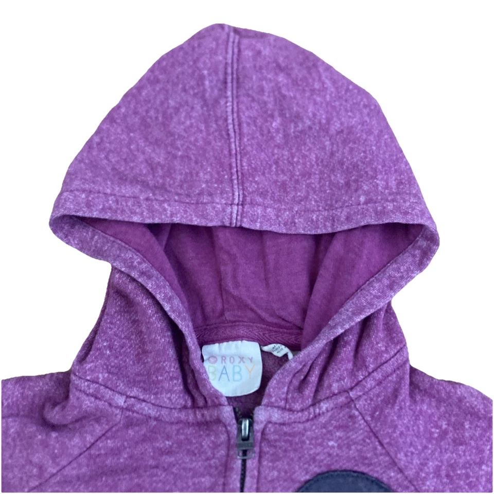 Chaqueta con Capucha Roxy Baby Púrpura/Rosa *Nacida para Surf* Cremallera Completa Infantil Niña Talla 12M Foto 4 de 4