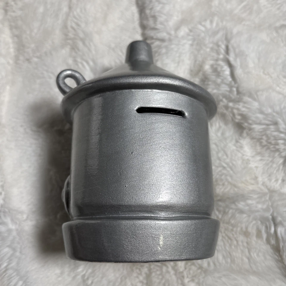 O Mágico de Oz Homem de Lata Banco de Moedas por Enesco Antigo 1989 Com Rolha - Imagem 3 de 4