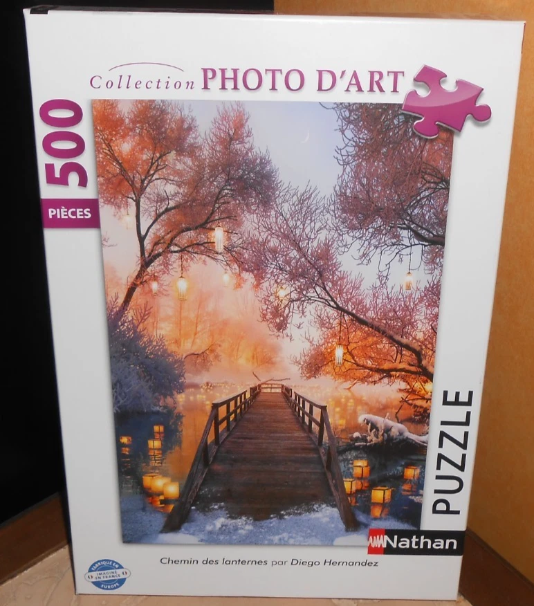 puzzle nathan 500 pièces LE CHEMIN DES LANTERNES par Diego Hernandez, neuf - Photo 1/1