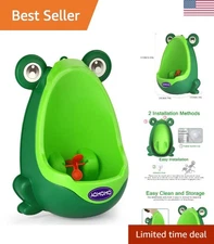 Frog-Shaped Toddler Urinal with Spinning Target - Potty Training Fun 1-6
