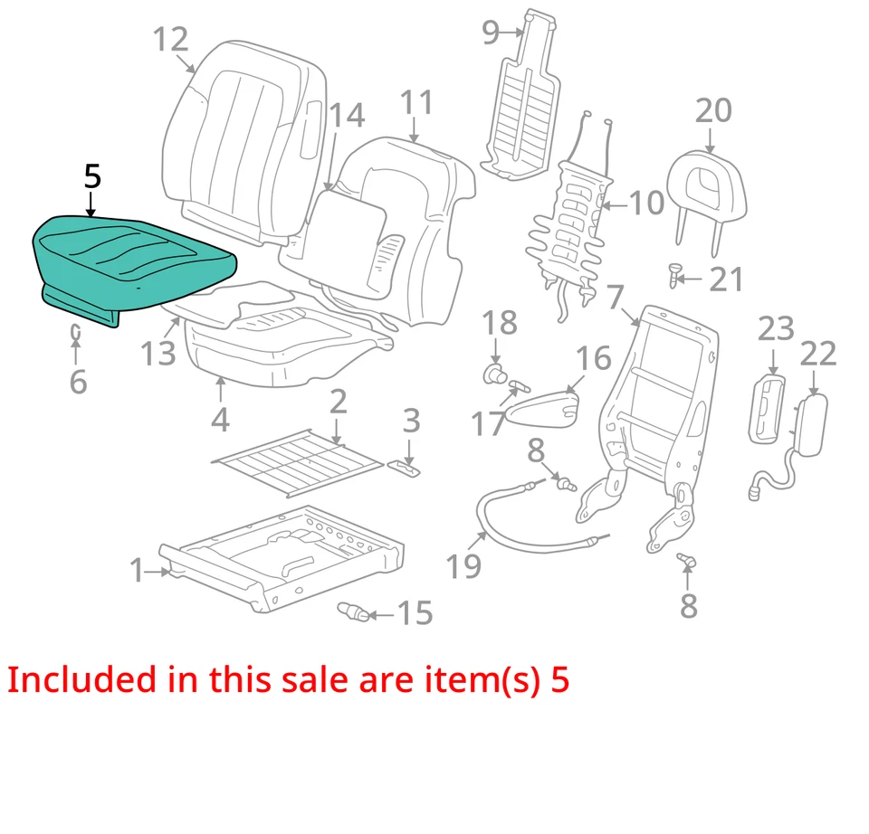 ПОДХОДИТ ДЛЯ 2001-2003 PONTIAC AZTEK ЧЕХОЛ ASM D/СИДЕНЬЕ CUSH 88894964 - НОВЫЙ OEM 88894964 - Изображение 2 из 3