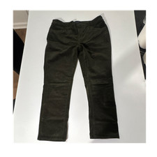 Talbots Olive Straight Corduroy Chino Pants Women Cotton Spandex Petites Solid