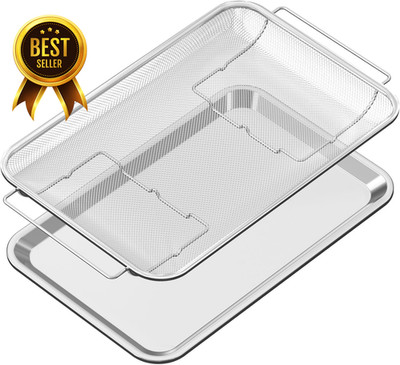 Air Fry Basket and Tray Set Compatible with Samsung Air Frying Oven 20.4 x 13.4