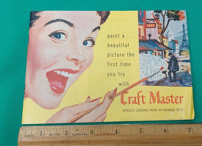 Vintage 1950's Craft Master Paint By Numbers Catalog Pamphlet 5x7