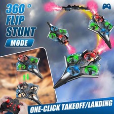 Remote Control Jet Drone with Colorful LED Lights Kids Flying Toy
