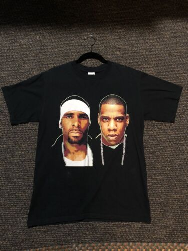 Vintage Jay-Z x R. Kelly Both Worlds T-Shirt Sz Medium Hip Hop Rap Tee