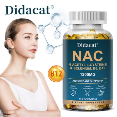 DIDACAT N-Acetyl L-Cysteine (NAC) 1200mg | 30/60/120 Capsules Max Strength Veg Caps
