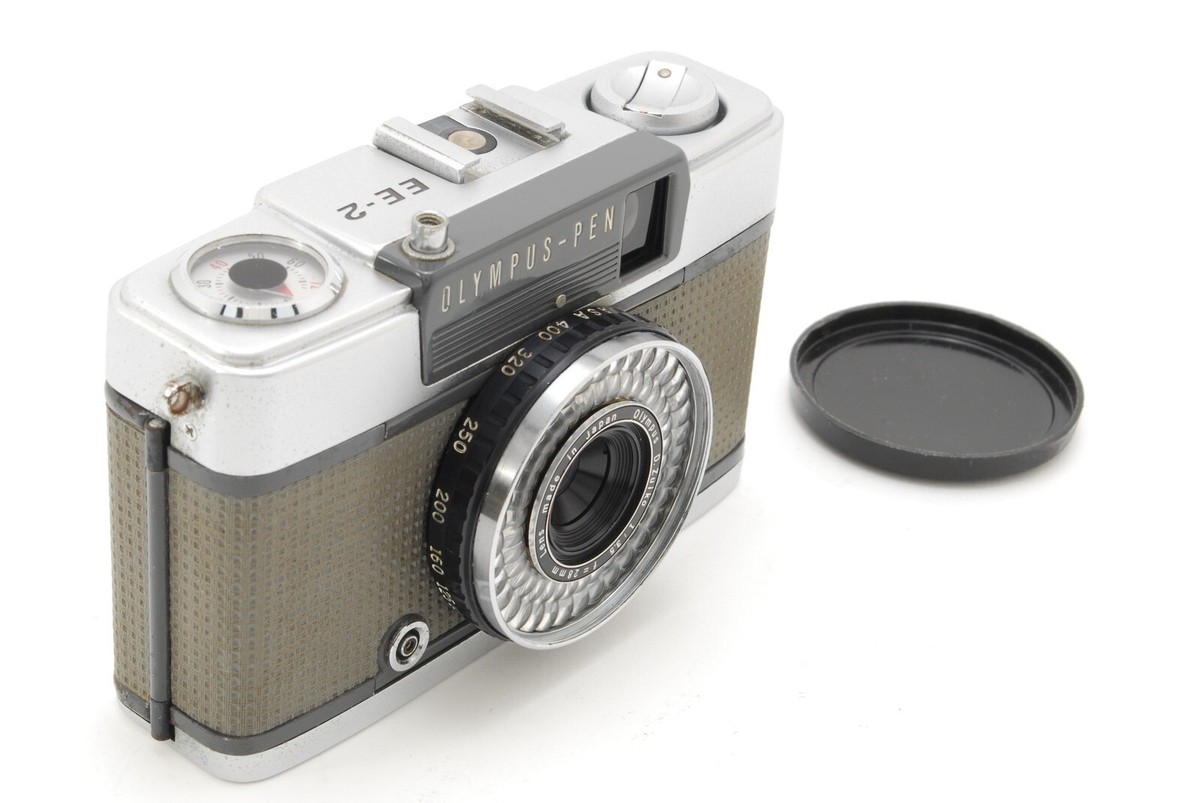 EXC+5】 Olympus Pen EE-2 Gray Half Frame Film Camera 28mm F3.5