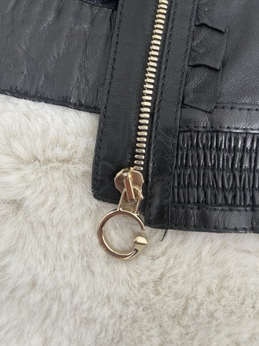 Gucci Lederjacke leather Jacket Schwarz Damen XS Original - Bild 11 von 13