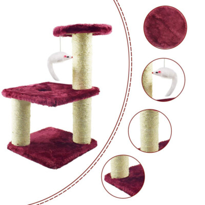 Cat Tree Condo Tower Activity Center 2-Level Sisal Scratching Post Condo Perches