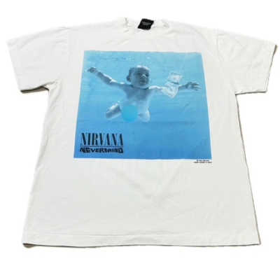 Nirvana Nevermind Vintage Sz. L Single Stitch Double-sided T Nirvana Nevermind Vintage Sz. L Single Stitch Double-sided T