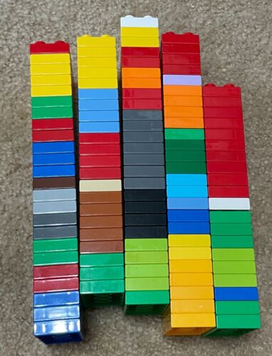 Lotto 116 Piastre Base Piatte Lego Duplo 2x4 Vari Colori 4x2 4x2 2x4 - Foto 2 di 3
