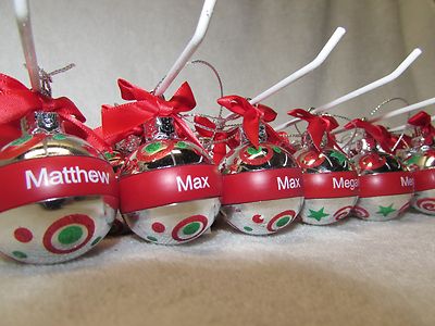 Ganz Personalized Christmas holiday ball ornament YOU Choose name FREE SHIPPING