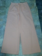 Custom Vintage 1970s Womens Hippie Wide Leg Bell Bottom 27X28 Poly Pants Boho