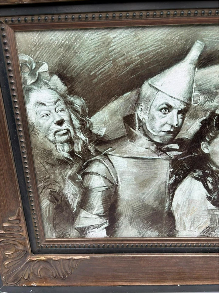 WIZARD OF OZ--LONA EMOLDURADA--ASSINADA HAIYAN--16 X 20--QUADRO PESADO **LEIA** - Imagem 2 de 4