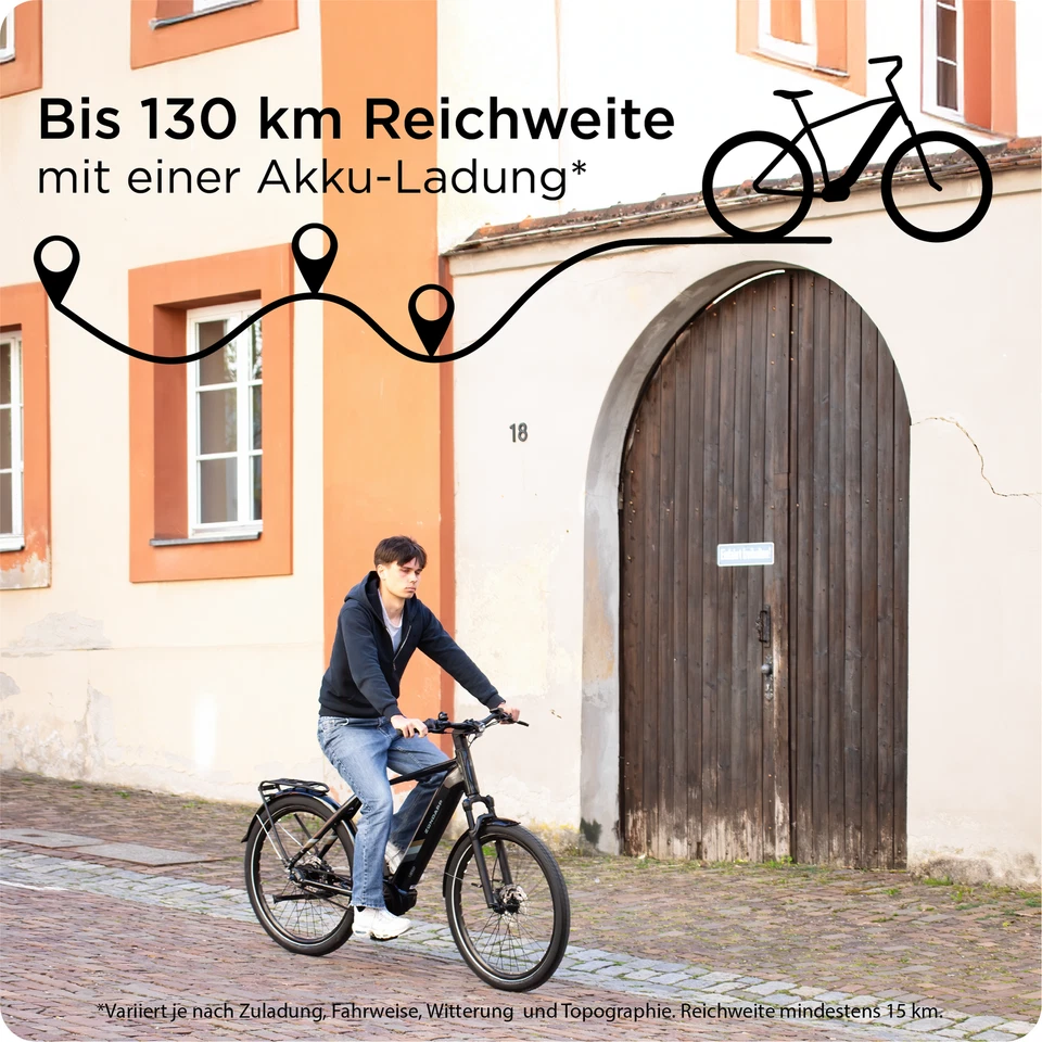 Zündapp X850 28" Trekking City E Bike 15Ah Ananda Motor 522Wh grau 53cm B Ware - Bild 3 von 4