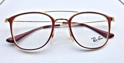 Ray Ban RB6377 2910 Unisex Gold/Bordeaux Square Eyeglasses Frames 48/21~140