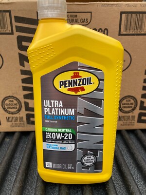 Pennzoil Ultra Platinum Full Synthetic 0W-20 Motor Oil 1qt | 6