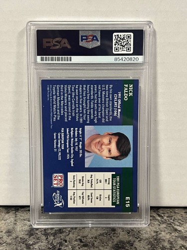 Nick Faldo PSA/DNA Certified Authentic Auto Trading Card - Picture 2 of 2