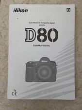 Nikon D80 Digital Camera Genuine Original User Instructions IN SPANISH Manual