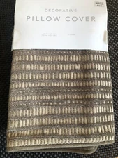 Bed Bath & Beyond MANUSCRIPT in Taupe 20 x 20" Decorative Pillow Cover -- NWT